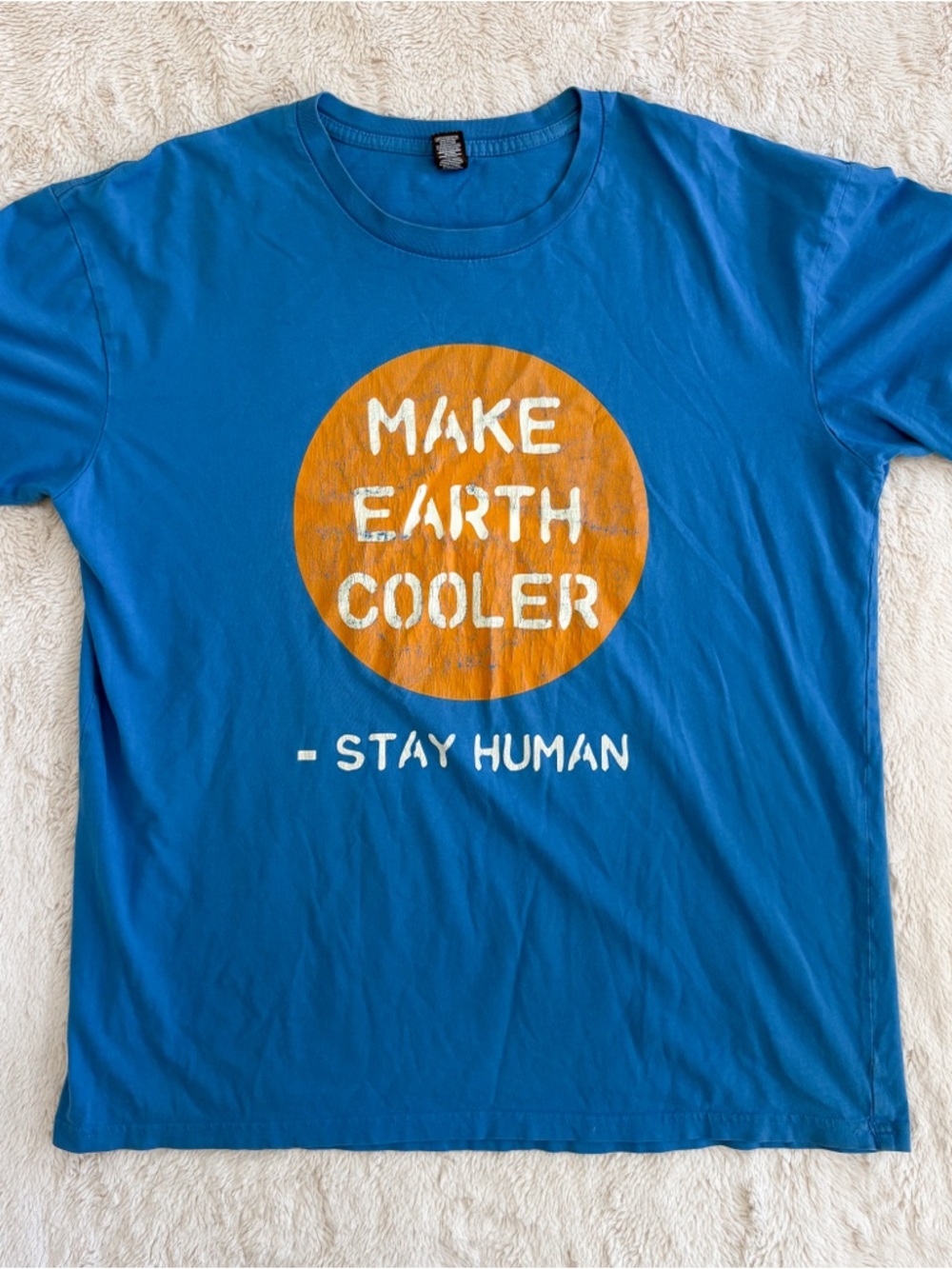 Michael Franti and Spearhead Band Tee Make Earth Cooler Blue Graphic